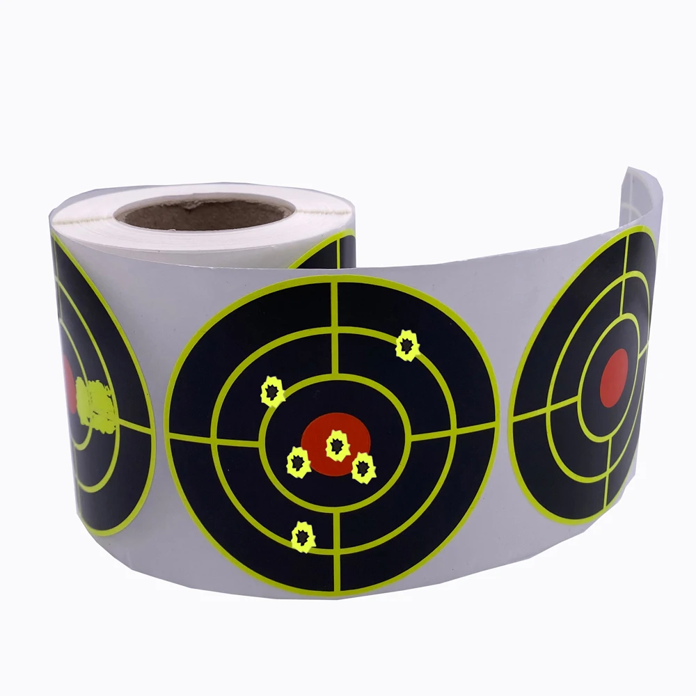 Echte Kleur-Impact Sticker Doelen 3 Inch 4 Inch 20 100 200 250 Tellingen Pak Zwart In Gele 5310