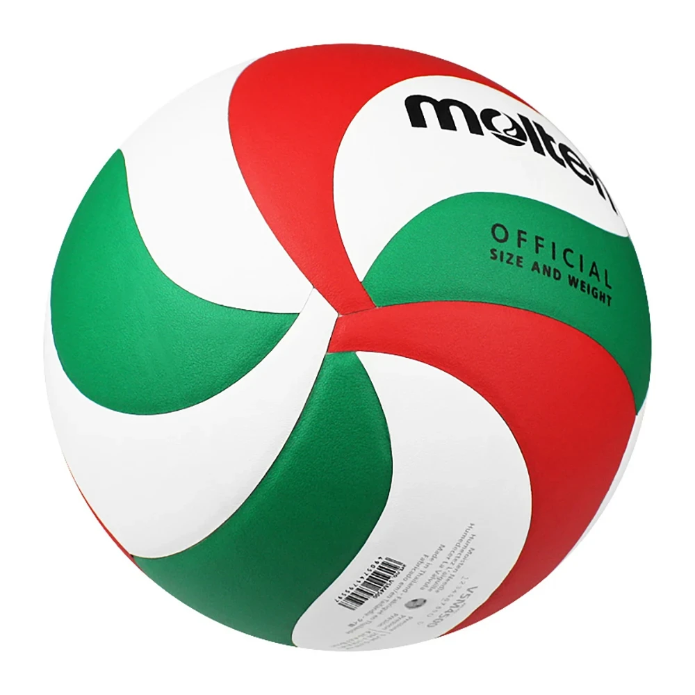 Bola de PU suave de tamaño 5 estándar de voleibol fundido para estudiantes, adiestramiento en interiores y exteriores, entrenamiento de partidos, V5M4500