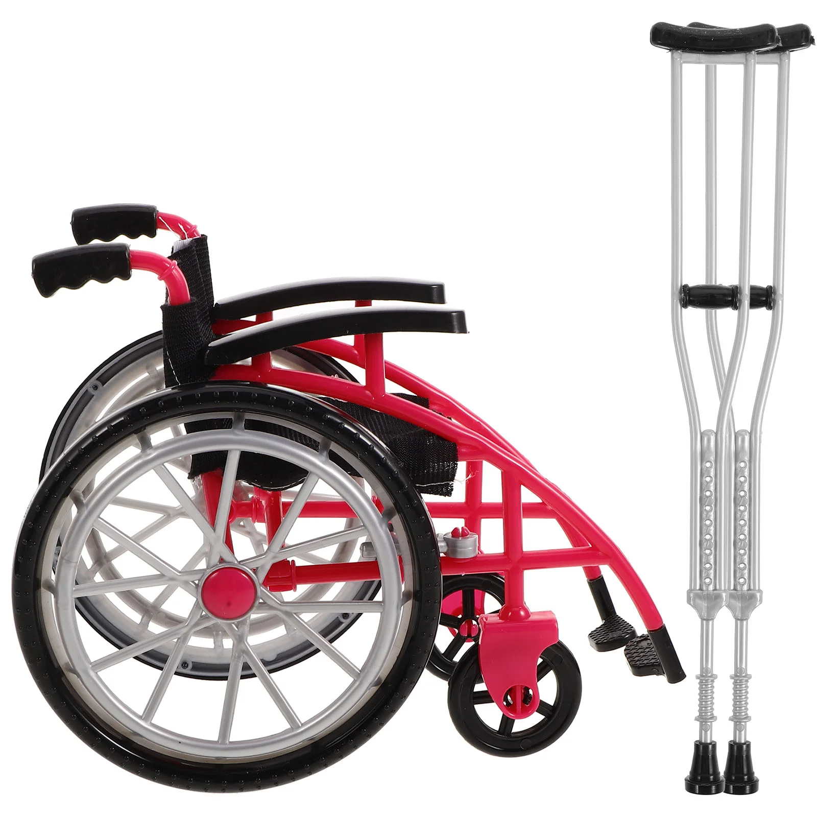 Juguete realista Mini silla de ruedas muñecas juguetes accesorio para casa de muñecas decoración en miniatura decoración de uñas modelo decoraciones