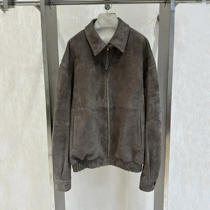 Echt leren jas Natuurlijk echt suède schapenvacht Damesjas Lente Herfst 2025, Nieuw modieus en luxueus