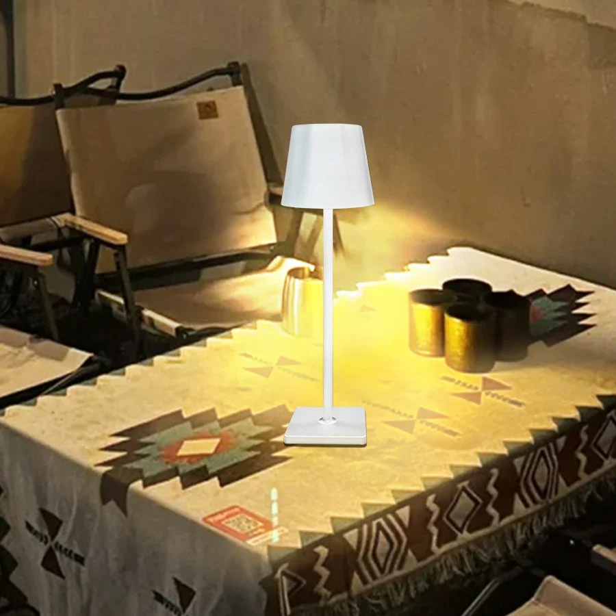 Lâmpada de mesa led sem fio recarregável regulável luz noturna usb luz humor para o quarto leitura escritório bar ao ar livre café ambiente