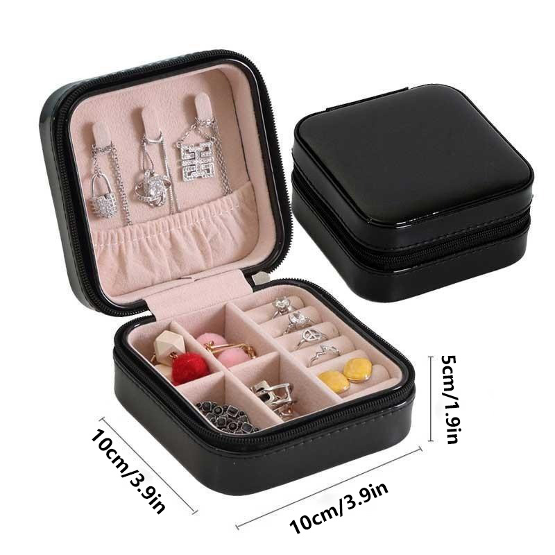Tragbare Reise-Schmuckschatulle für Damen für Ringe, Anhänger, Ohrringe, Halsketten, Organizer zum Geburtstag, festliche Weihnachtsgeschenke