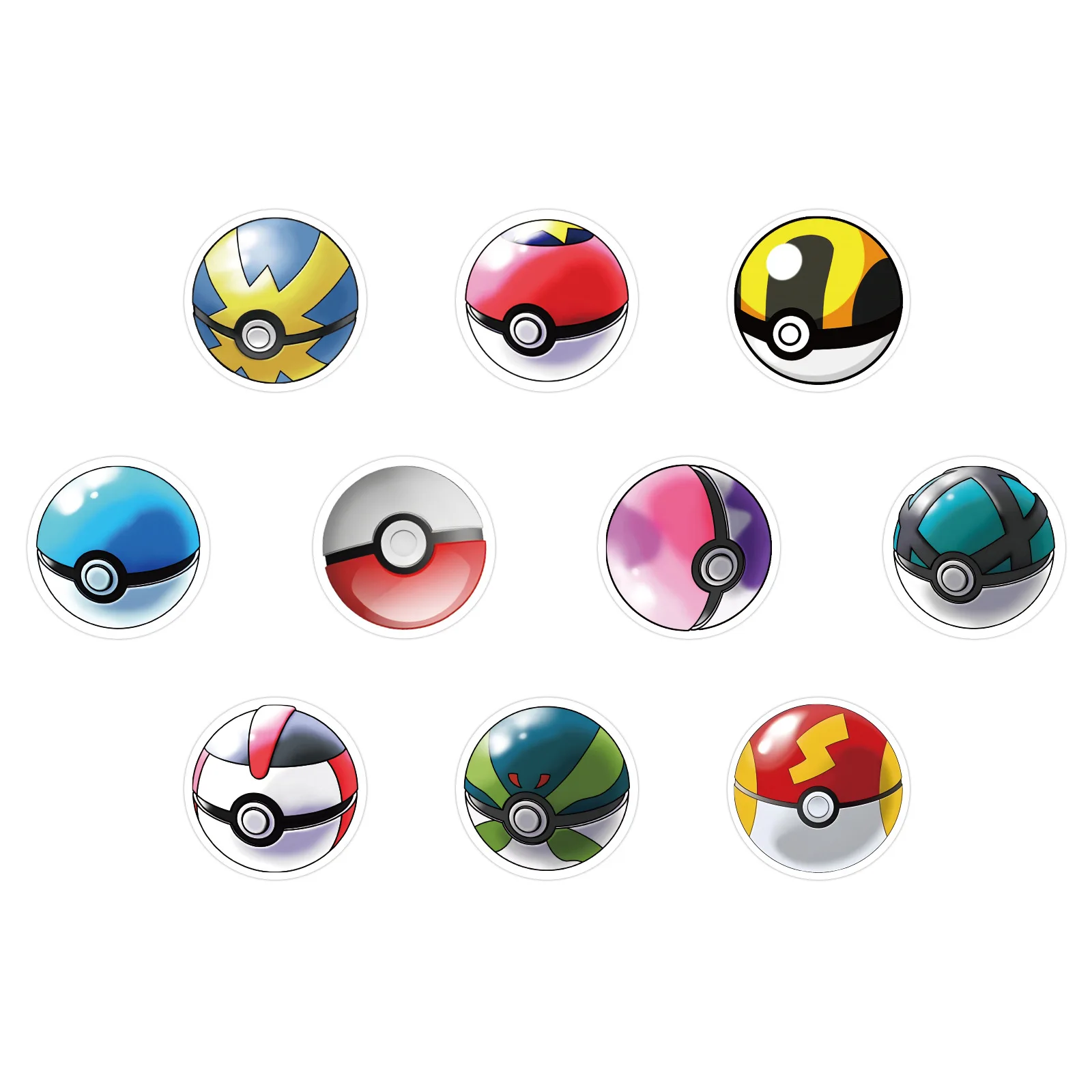500 pçs animação dos desenhos animados pokémon poké bola rolo adesivo fita mão conta diy decorativo adesivo de vedação à prova dwaterproof água copo brinquedo