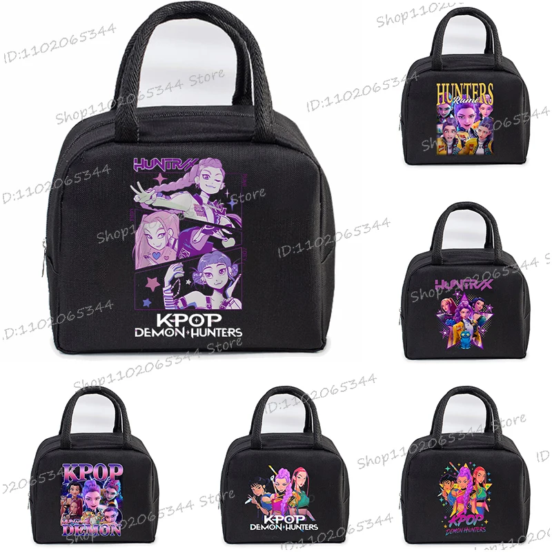 Bolsas de almuerzo Y2K con dibujos de Anime Rumi para hombre y mujer, bolsa térmica portátil de gran capacidad para Picnic y bebidas, para comida al aire libre