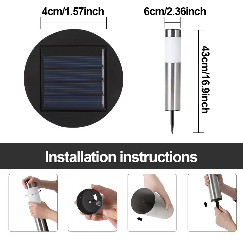 Solarne oświetlenie ścieżki Wodoodporny, ulepszony krajobraz chodnika Zewnętrzny podjazd Automatyczne włączanie/wyłączanie światła na podwórku Patio