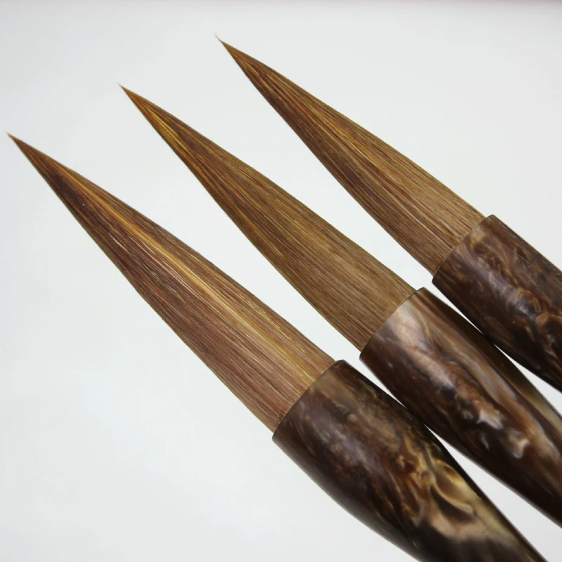 1PCS Brown Weasel Wool Hair Chinese Japanese Calligraphy Brush Pen Set Art for Office School Supplies