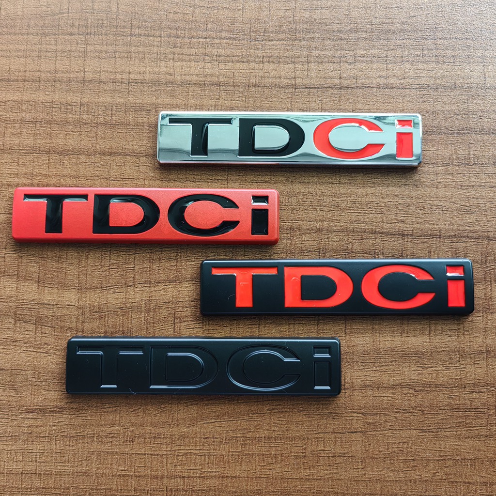 3D Metal Chrome Black Logo TDCI Emblem Car Fender Trunk Badge Sticker Accessories