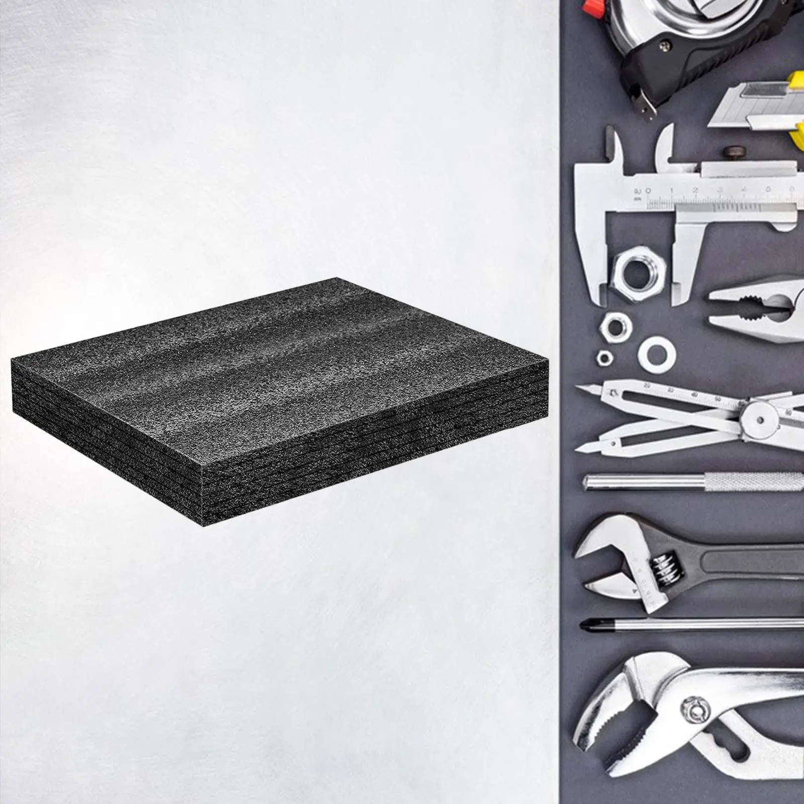 Polyethylene Foam Sheet High Density Foam Padding Black Cushion Foam Packing Pad Cuttable Foam Insert for Packing and Crafts