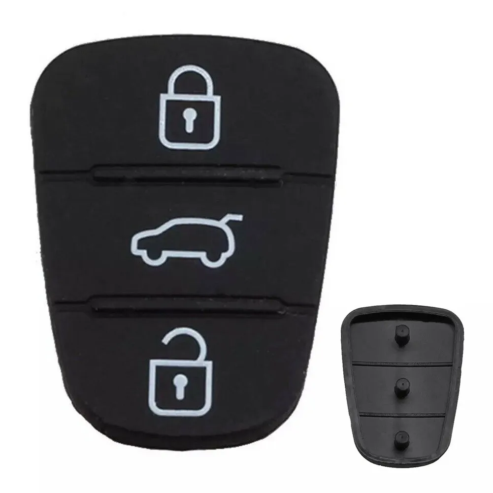 Replacement 3 Button Rubber Pad Key Shell For HYUNDAI KIA I20 I30 Ix35 Ix20 Rio Flip Remote Car Key Fob Case Cover