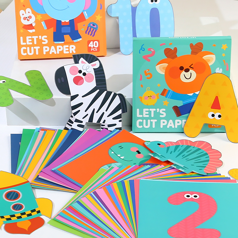 Kinder Handwerk Spielzeug Cartoon Tier Origami Papier Schneiden Buch Kinder Papier Geschnitten Puzzle Frühen Lernen Pädagogisches Spielzeug Geschenke