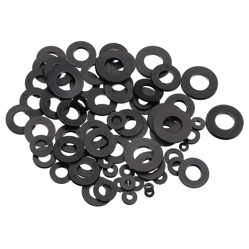 Set di assortimento piatto di rondelle in nylon da 500 pezzi con piastre di sicurezza di 8 dimensioni M2 M2.5 M3 M4 M5 M6 M8 M10 Rondelle di tenuta in nylon