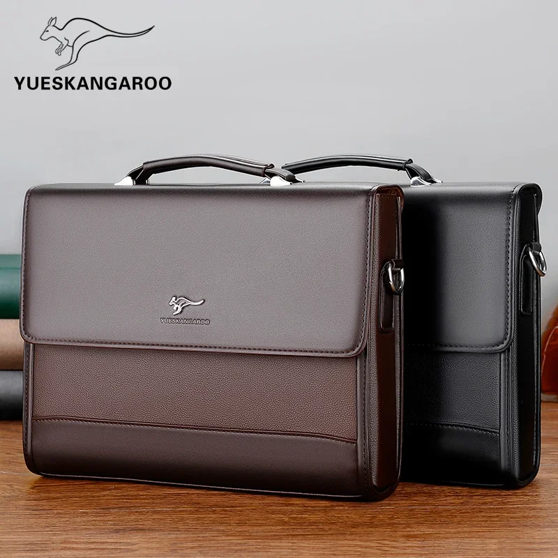 Mannelijke Handtassen Pu Leer Heren Tote Aktetas Zakelijke Schoudertas Voor Mannen 2025, Merk Laptoptassen Man Organizer Voor documenten