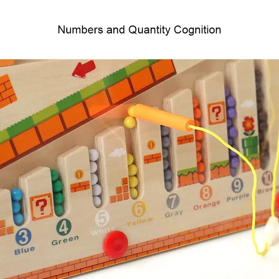 Montessori Children Toys Magnetic Digital Bead Maze Toy Number Color Classification Counting Recognition Operation Puzzle Games