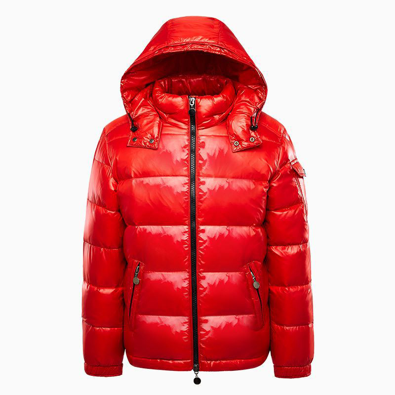 Parkas brillantes de invierno para hombre, abrigos térmicos de algodón para esquí de montaña, cortavientos grueso, chaqueta con capucha, ropa