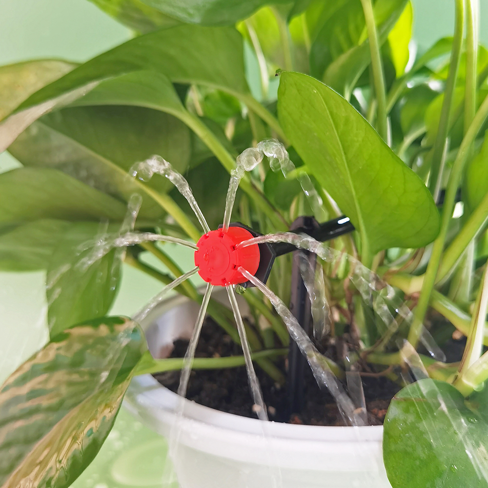 1/4สวนแบบหยด10-30ม. ชุดรดน้ำอัตโนมัติหัวฉีดสำหรับสวนบอนไซในฟาร์มและพืชผักเรือนกระจก