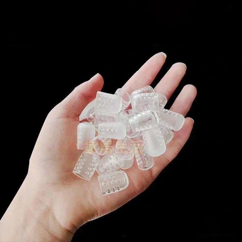 Protector de dedos transparente, herramienta para el cuidado de los pies antifricción transpirable, previene ampollas, tapas para los dedos, cubiertas elásticas de silicona para los dedos