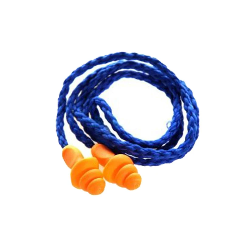 1/5/10 pares de tapones para los oídos con cancelación de ruido, tapones para los oídos con cable de silicona, Protector de oídos, tapones para los oídos antiruido reutilizables, orejeras