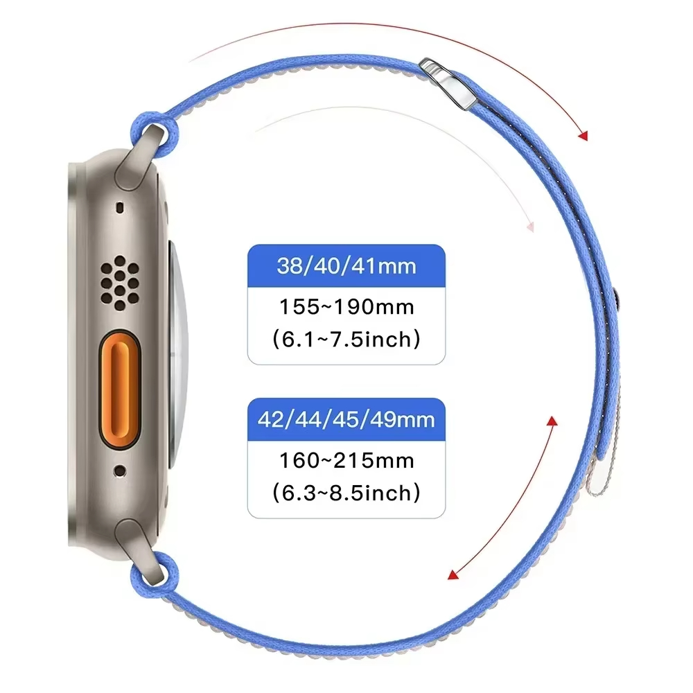 Correa Trail Loop para Apple Watch Ultra 2 49mm Series 10 9 8 7 46mm 45mm 41mm 42mm pulsera deportiva de nailon iWatch 6 5 4 SE 44/40mm