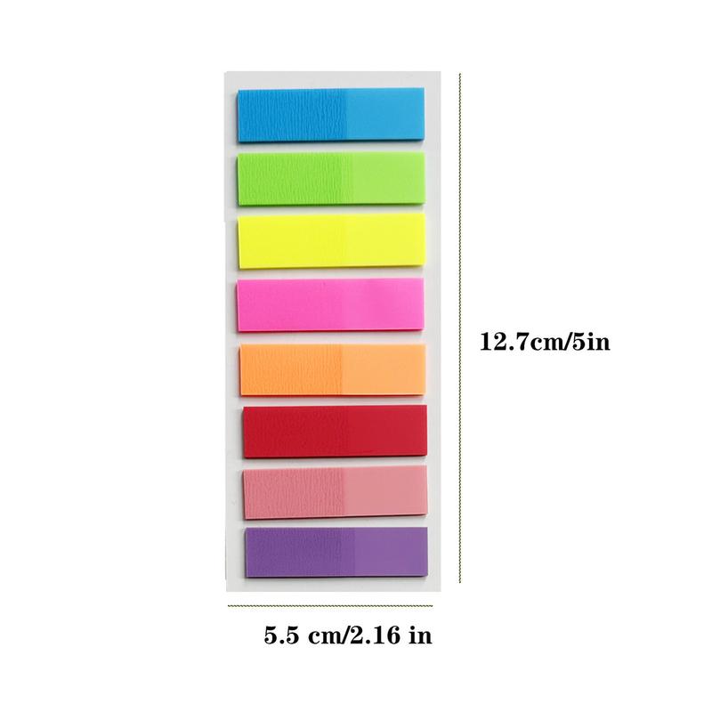 Penanda halaman Tab lengket 8 warna penanda halaman lengket Tab indeks lengket berwarna stiker Tab indeks neon transparan untuk