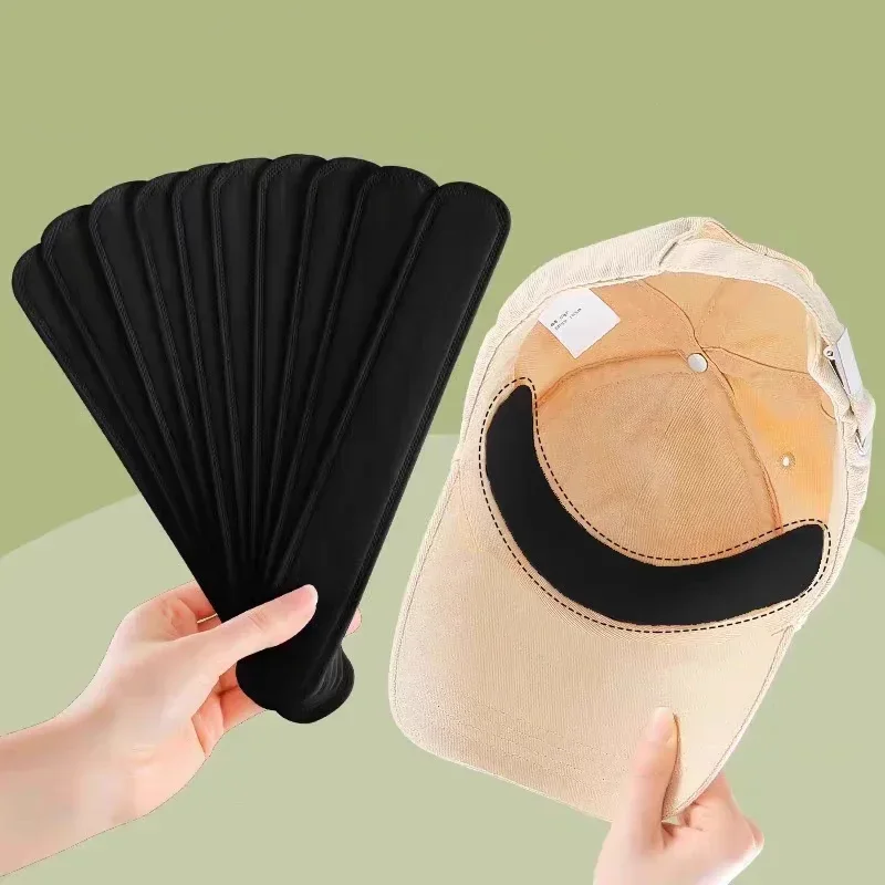 40 Uds sombrero pegatinas absorbentes de sudor gorra de verano bandas de forro banda para el sudor sombreros con visera reductor de tamaño adhesivo tiras absorbentes de sudor almohadillas