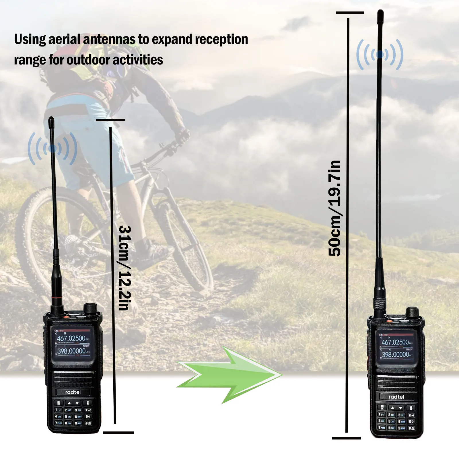 Không Khí Hàng Không Ban Nhạc Flex Roi Ăng Ten 108-136Mhz Cho Radtel Rt-490 Rt-68 Rt-4b Rt-830 Rt-850 Rt-890 Rt-470 Rt-420 và Nhiều Hơn Nữa