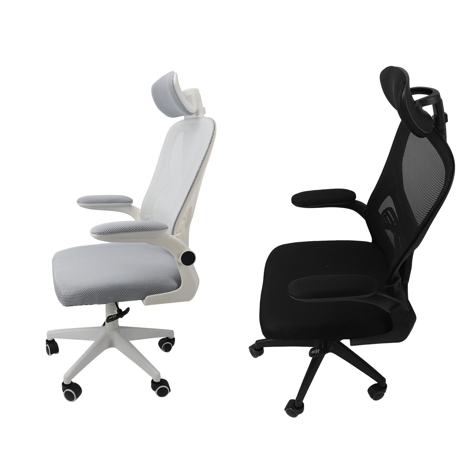 Computer Chair 90 Degree Rotating Armrests Elastic Lumbar Support Comfortable  Chair 3D Headrest with 5 Wheels for Home