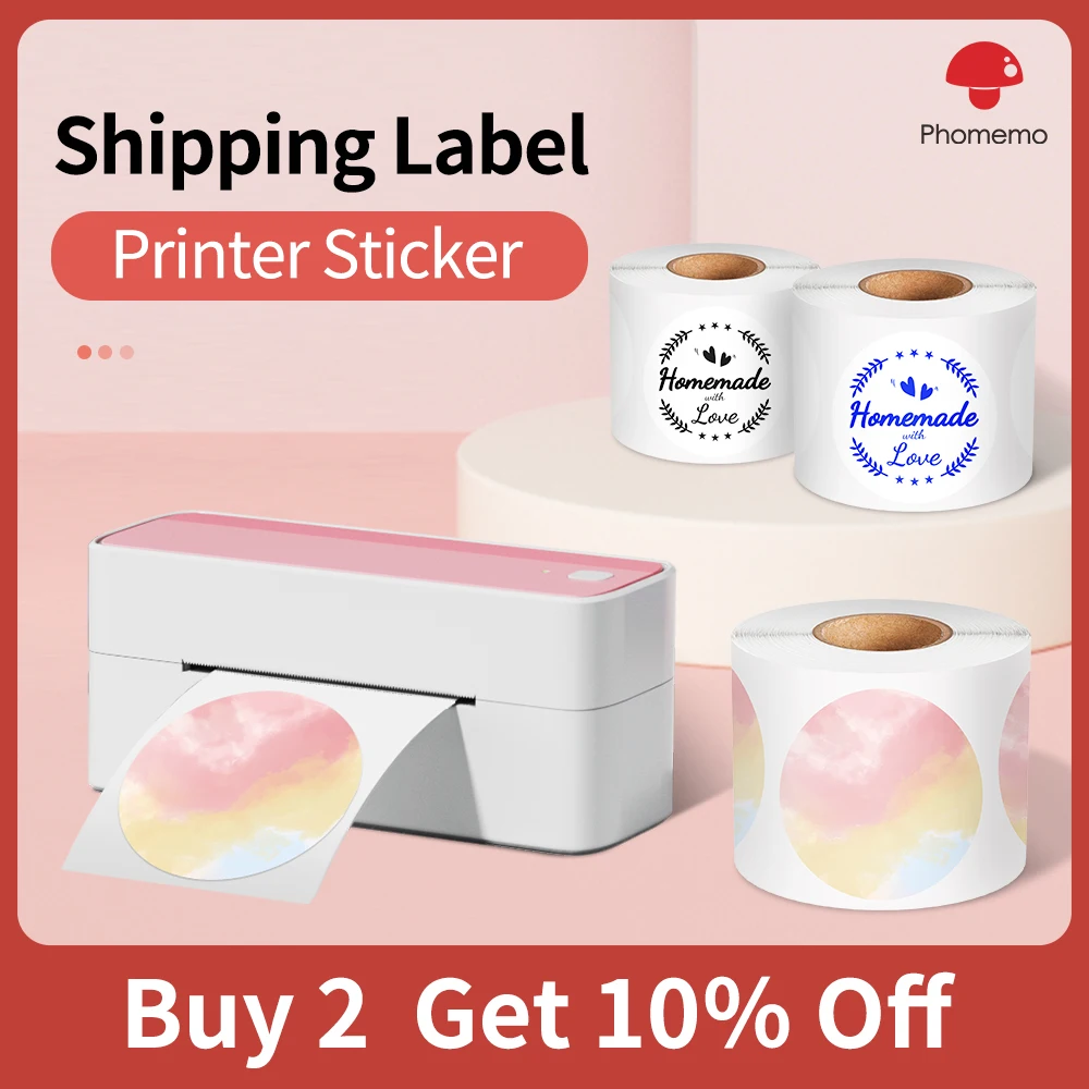 PM-241-BT/D520-BT Thermal Labels for Shipping Label Printer, Mailing Labels 4x6 Direct Thermal Labels Fanfold BPA Free,Phomemo