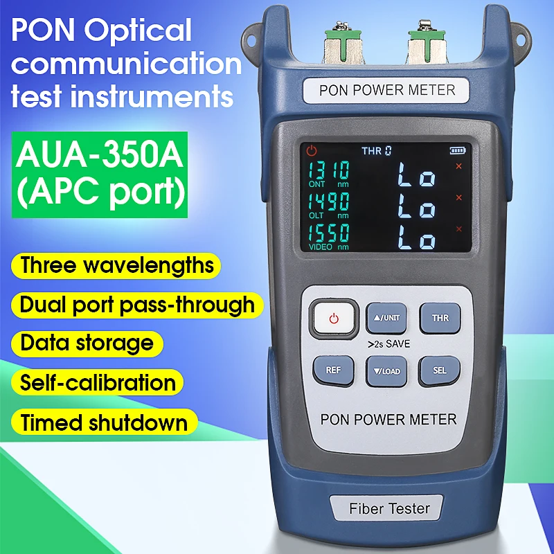 COMPTYCO AUA-350A/350U PON 광 파워 미터 광섬유 테스터 1310/1490/1550nm FTTX/ONT/OLT 광 통신 테스트 도구