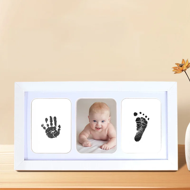 Noworodek DIY Zestaw do rąk i stóp Podkładki z tuszem Ramka na zdjęcia Odcisk dłoni Maluchy Akcesoria pamiątkowe Bezpieczny i czysty prezent na Baby Shower