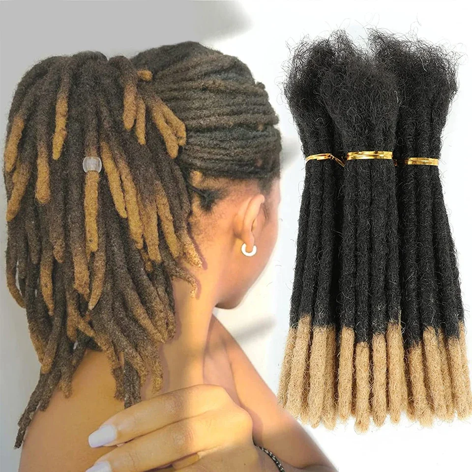 ペルーのドレッドヘアエクステンション,滑らかな人間の髪の毛,かぎ針編みのブレード,卸売,10,20,40,60ストランド