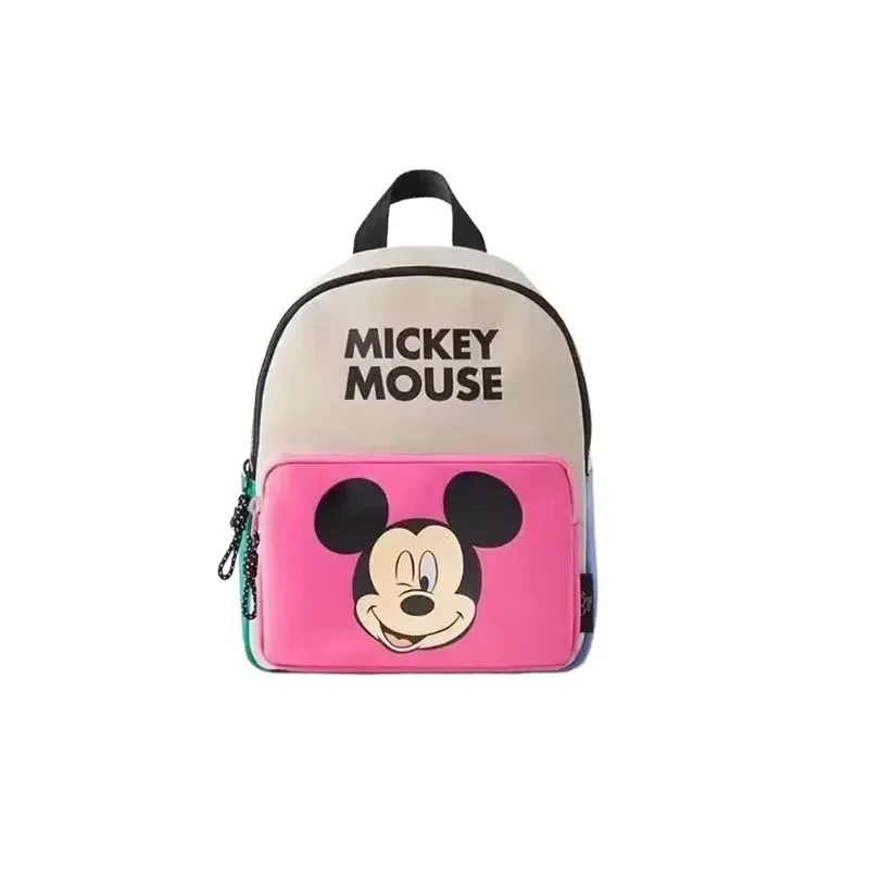 Disney mickey mouse dos desenhos animados moda mochila feminina minnie lona saco de escola moda grande capacidade mochila meninas