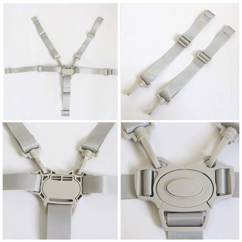 Cinto de segurança para carrinhos, Cross-Shaped Design, arnês de 5 pontos para o bebê Cadeira de jantar para criança Assentos de carro