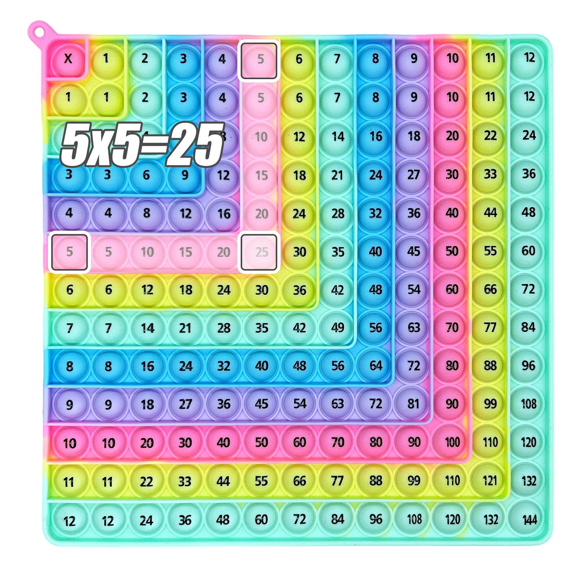 Giochi di matematica per la pratica della moltiplicazione, giochi da tavolo per attività di apprendimento da tavolo 12x12 volte, giocattoli per l'insegnamento della matematica, regali di cancelleria