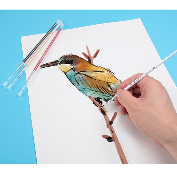10 szt. Długopisów Fine Line Art - 0,7/1,1/1,5 mm cienkie nylonowe pędzle z haczykiem do ręcznego malowania, akrylu i materiałów do rysowania