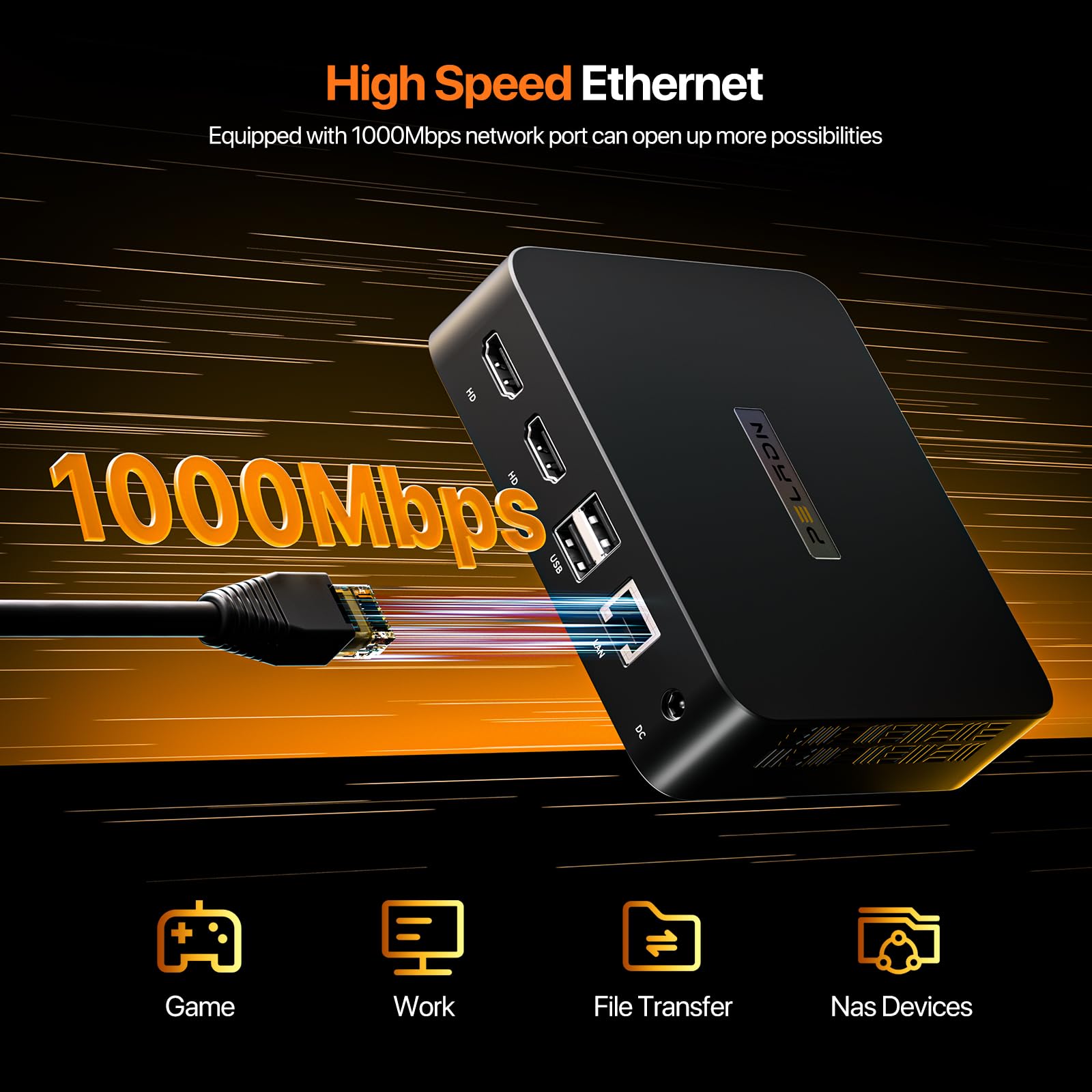 PELADN WI-6 Mini-PC, Intel Twin Lake N150 (Upgrade N100), 16 GB DDR4/512 GB SSD WiFi5 4K/60 Hz Dreifach-Display USB3.2/BT4.2
