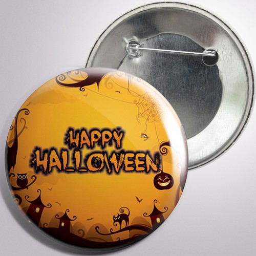 Jarum Rol Lencana Logam Model Hallowen 10 Buah