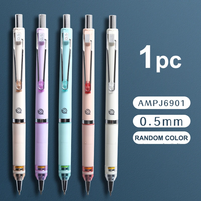 M & G-lápices mecánicos antirotura de 360 grados, 0,5 MM/0,7 MM, lápiz automático de dibujo de plástico, suministros de oficina para estudiantes, papelería