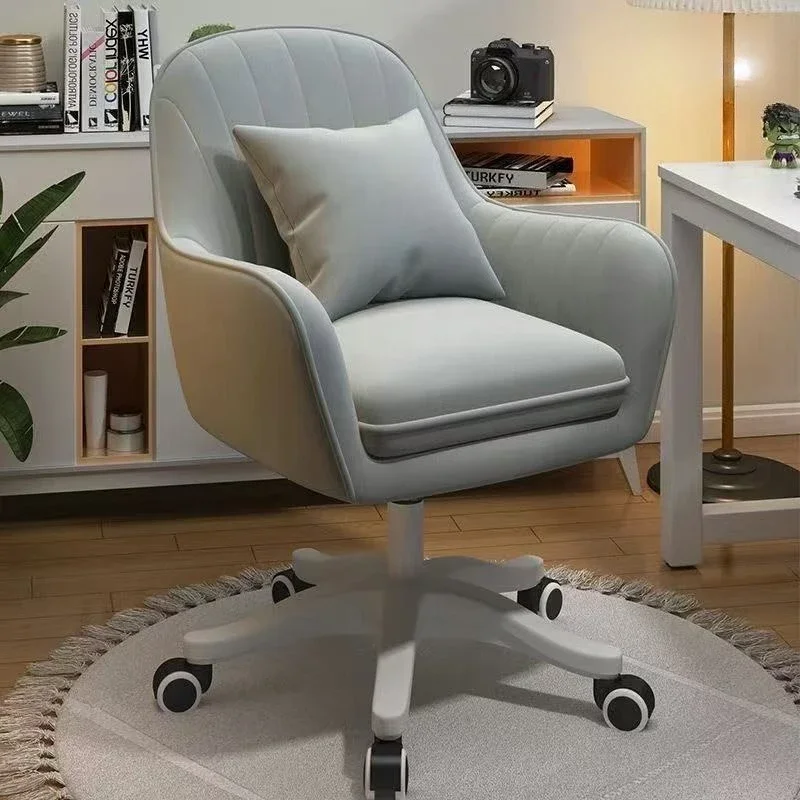 Home Office Chair Computer Chair with Mid-Back Upholstered Modern Tufted Computer Task Chair Swivel Height Adjustable Velvet