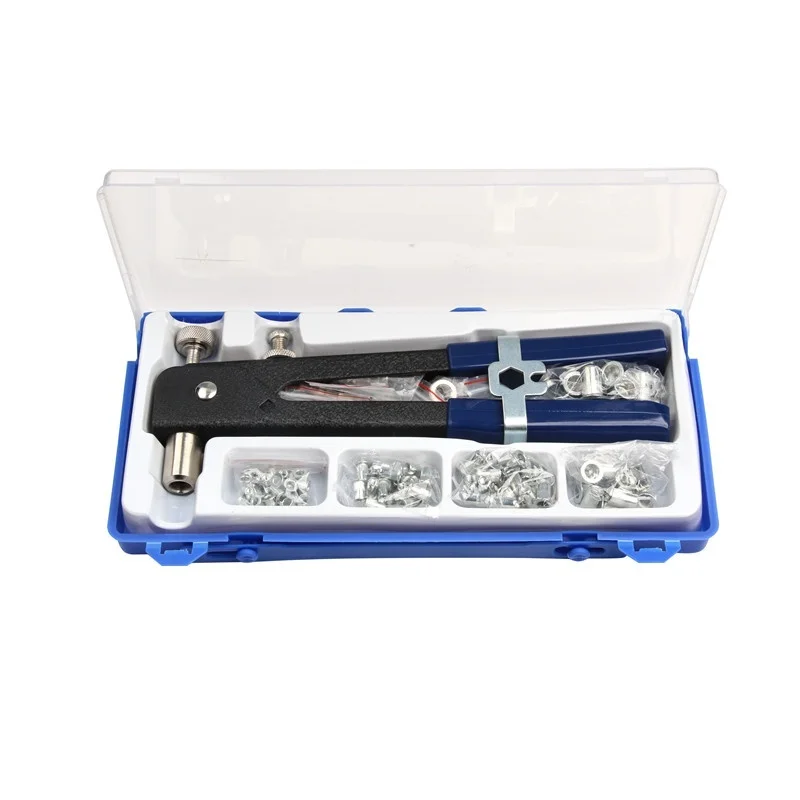 86Pcs Blind Rivet Gun Heavy Duty Nut ใส่ Hand Riveting Kit M3-M8 Rivet Nuts เล็บปืนในครัวเรือนซ่อมเครื่องมือ