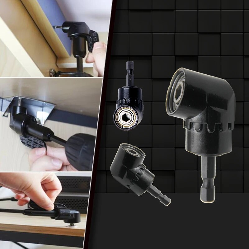 105 ° Black Small Turning Screwdriver Joint Electric Drill Corner Attachment Sleeve Extension Electric Tool Accessories