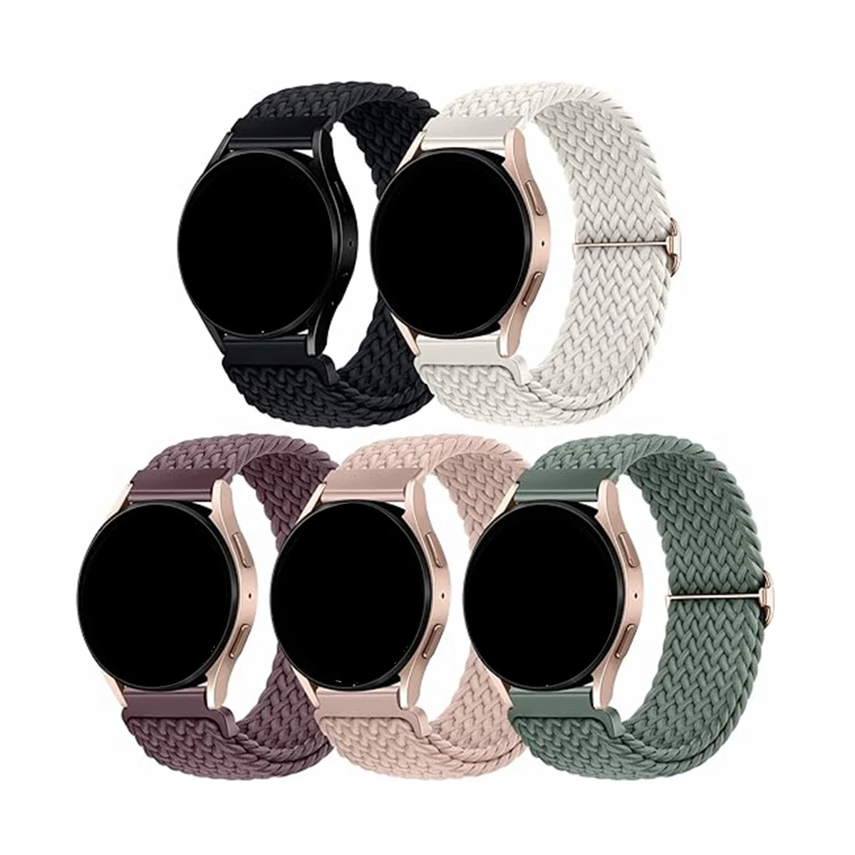 Correa de liberación rápida de 18/20/22mm, bucle trenzado Universal para reloj inteligente Samung/Huawei/Garmin para mujer y hombre, pulseras