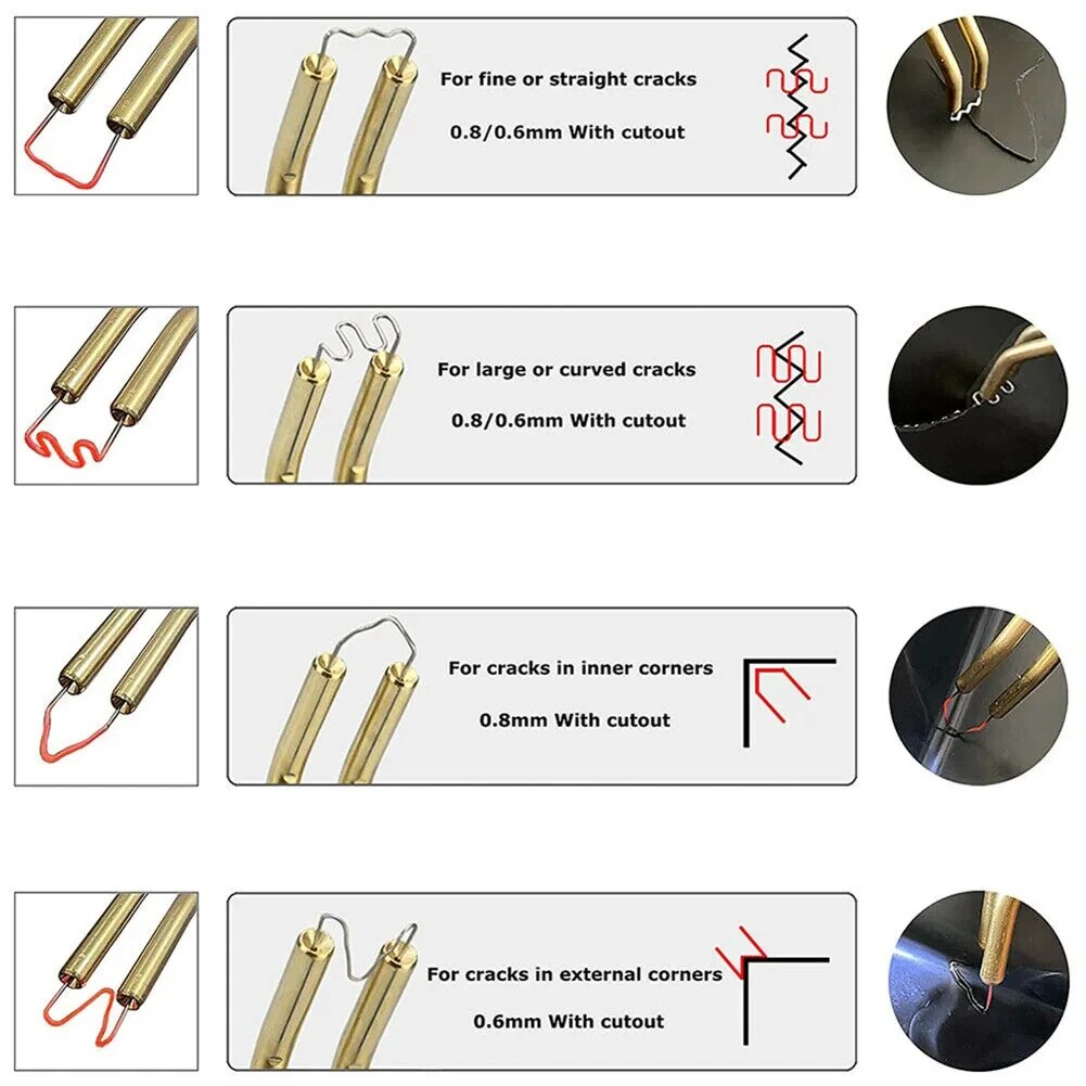 3000 個ホットホッチキスステープルプラスチック溶接機自動車プラスチック修理機溶接ワイヤー車のバンパー修理溶接機