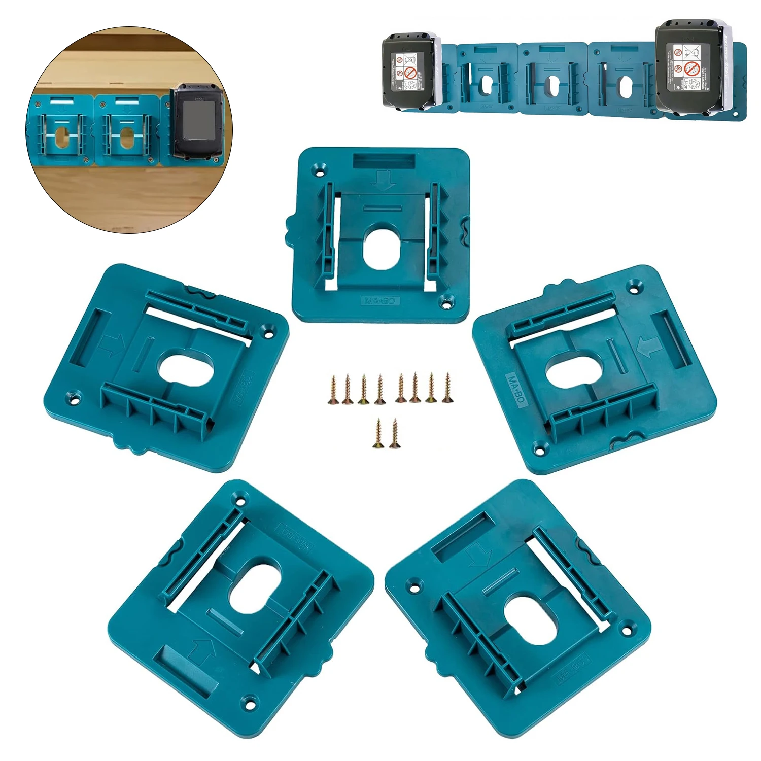 NIEUWE Verbeterde Batterij Opbergrek voor Makita 14.4-18V Li-Ion Batterij Gereedschap Machine Houder Opbergrek Muurbeugel bevestiging