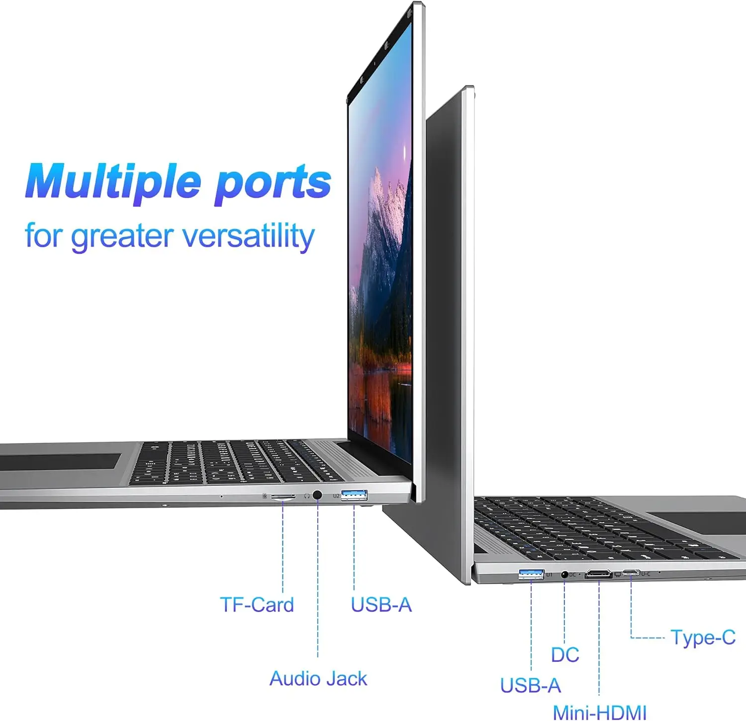 Jumper EZbook S5 Max laptop 16 inch, 16 GB RAM 512 GB SSD, processor Alder Lake N100 notebook, batterij 38 Wh, twee luidsprekers, Type-C