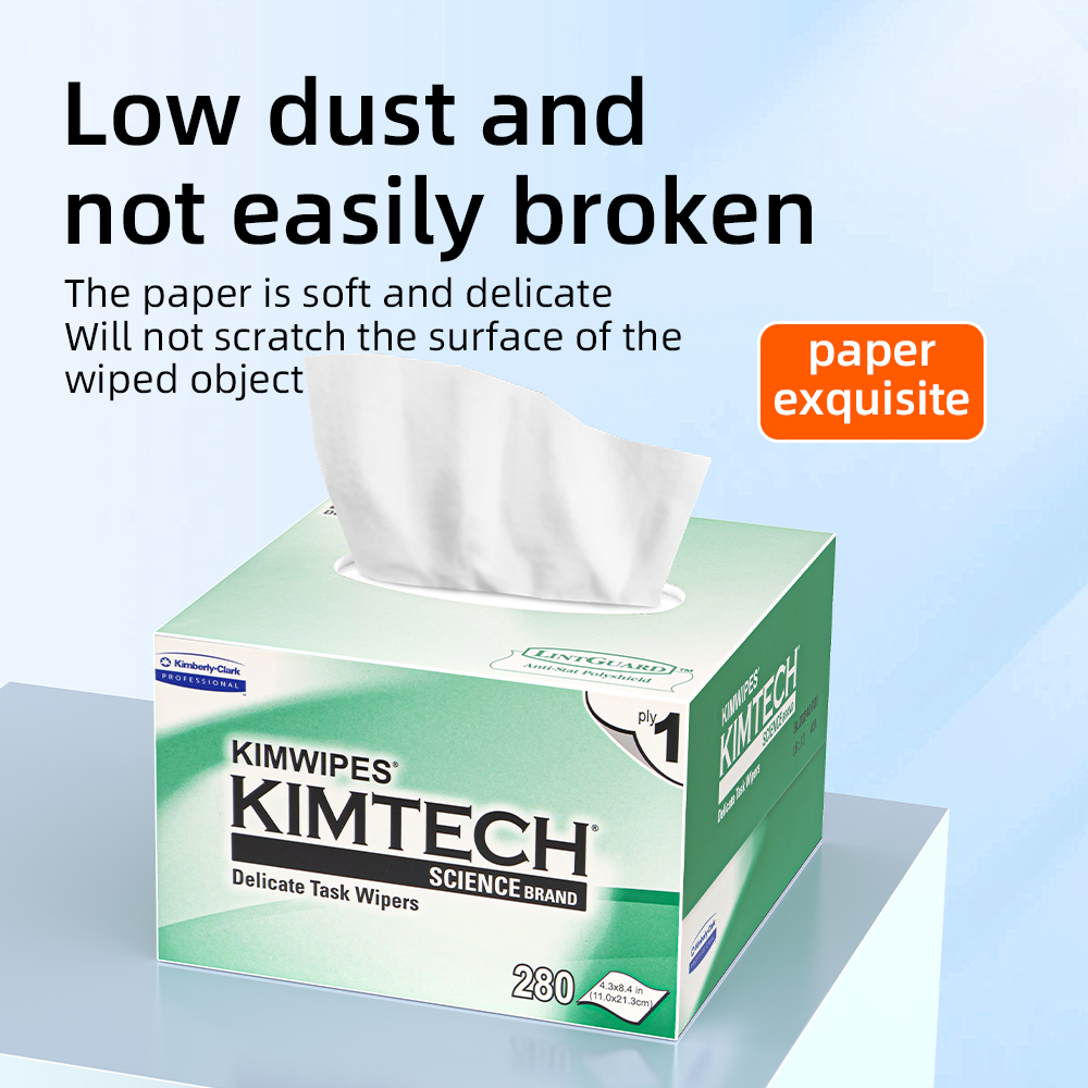 280pcs/box Optical Fiber Cleaning KIMTECH Dustfre Paper  Fiber Optic Cleaning Wipes Box  For Optic Fiber Cleaner