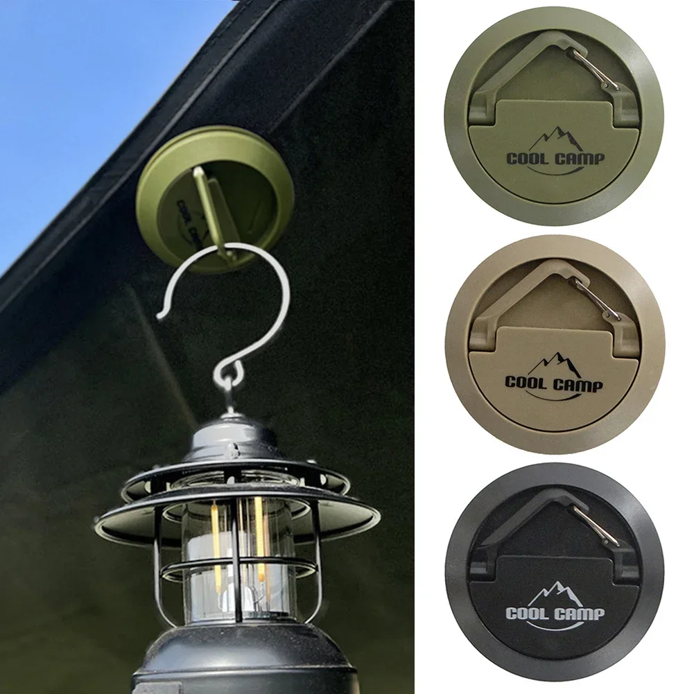 Gancio magnetico per tenda da esterno Tenda multiuso portatile con fibbia per soffitto Morsetto Ventosa Fermo per corda da campeggio Gancio per lampada a cherosene