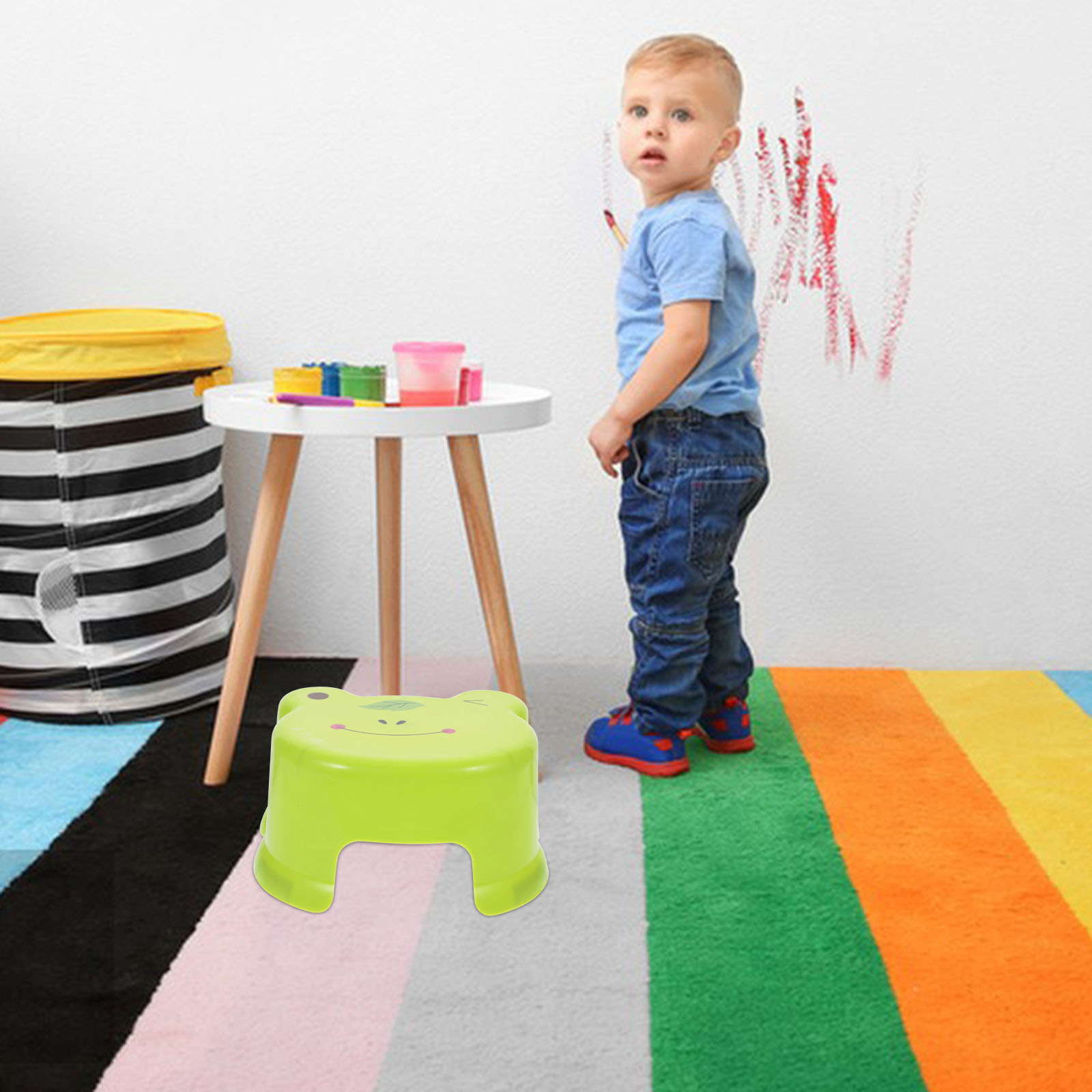 Taburete antideslizante de plástico grueso para niños, taburete portátil para guardería, silla baja, taburete de baño para silla de plástico