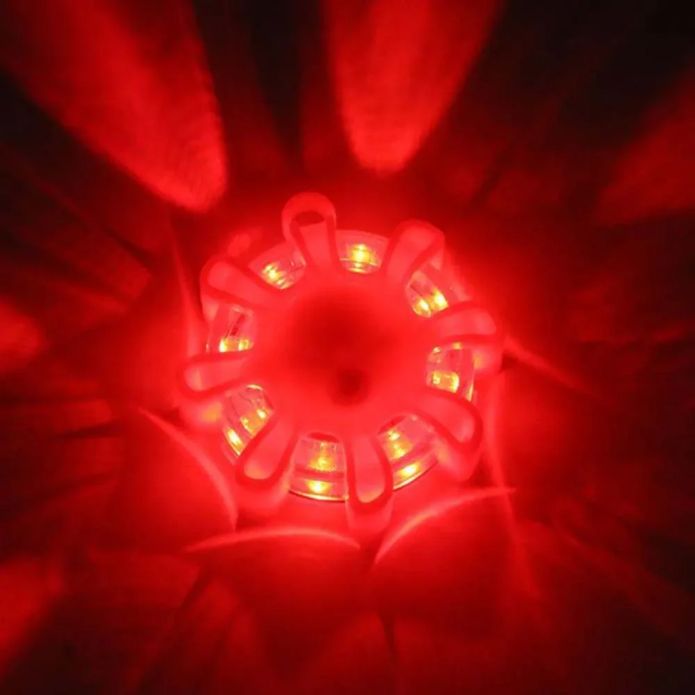 8led flares luzes de emergência na estrada segurança beacon disco piscando aviso flare kit com pisca magnético aviso na estrada