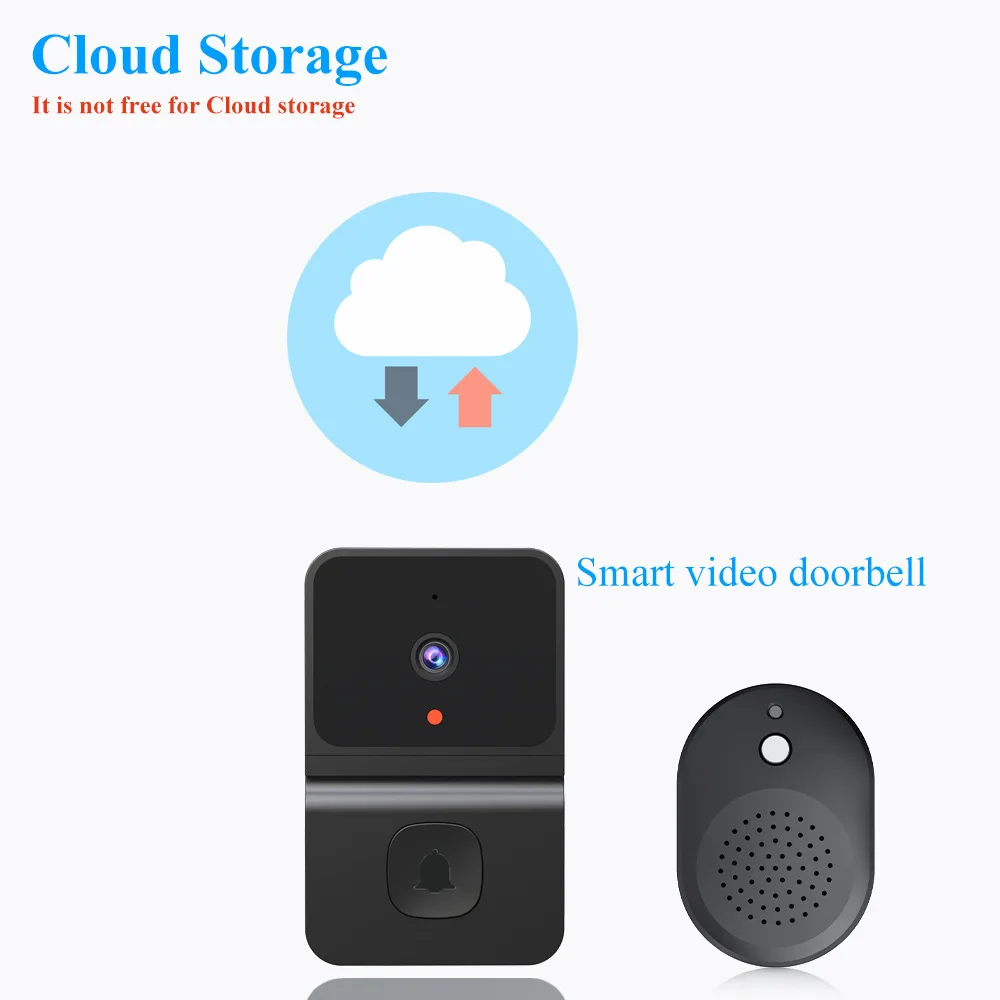 Sonnette sans fil WiFi caméra HD extérieure sonnette de porte de sécurité Vision nocturne interphone vidéo changement vocal pour moniteur à domicile téléphone de porte