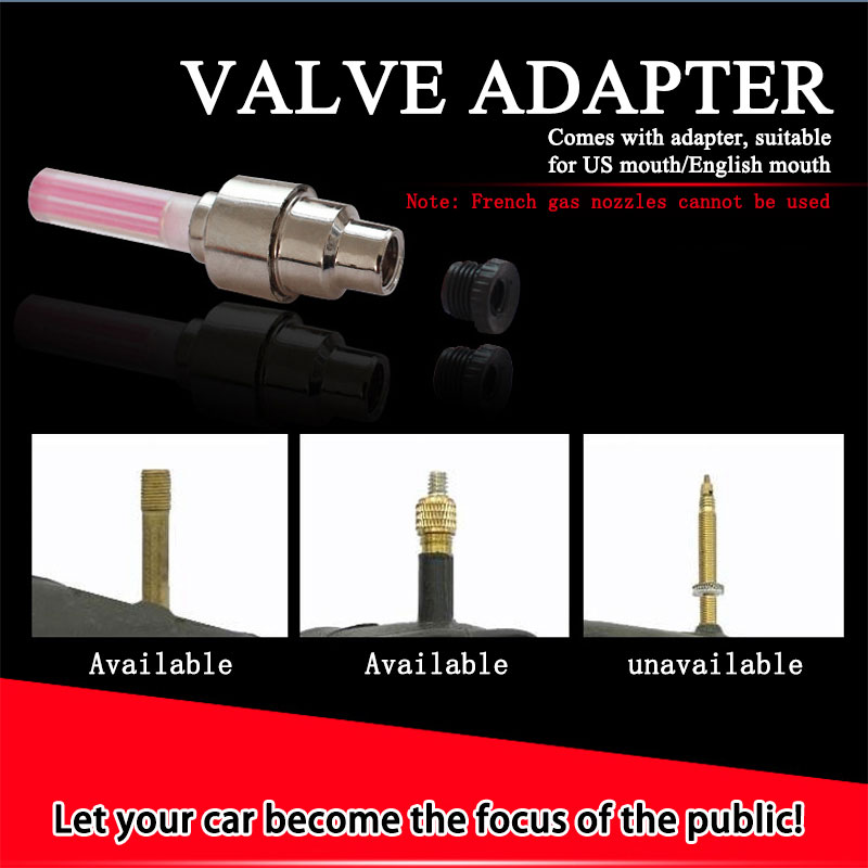 Tapas de válvula de neumático de motocicleta, cubierta de válvula LED, lámpara de neón, impermeable, Universal, 4 piezas